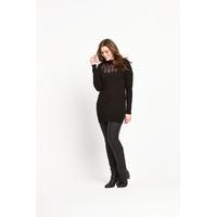 So Fabulous High Neck Lace Insert Tunic Jumper