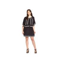 So Fabulous Double Layer Embroidered Hanky Hem Dress