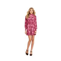 South Printed Turtle Neck Swing Dress