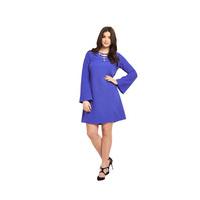 So Fabulous Crepe Cross Front Tunic Dress