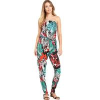 south petite bandeau printed jumpsuit