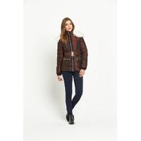 south two tone metallic padded coat