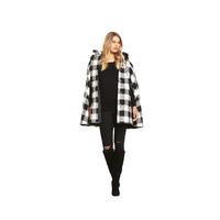 South Checked Cape Coat