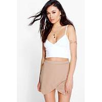 Solid Colour Crepe Skort - sand