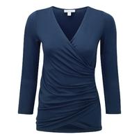 soft jersey wrap top french navy 08