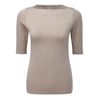 Soft Jersey Slash Neck Top (Iced Coffee / 18)