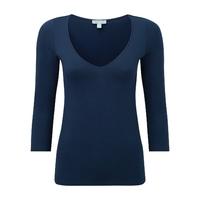 Soft V Neck Top (French Navy / 12)