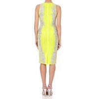 SOHO - Lime Sleeveless Fitted Pencil Dress