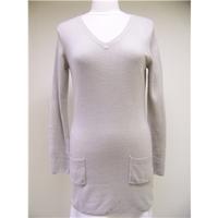 South cream acrylic long fitted jumper, size 14 South - Size: 14 - Cream / ivory - Jumper