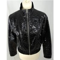 South Size 14 Black Patent Leather Look Jacket