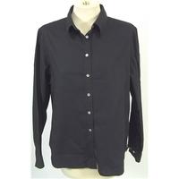 soft grey black long sleeved shirt size 18