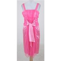 sonia k size s pink satin party dress