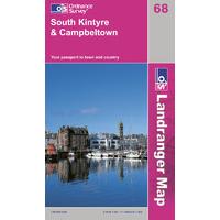 South Kintyre & Campbeltown - OS Landranger Map Sheet Number 68