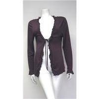 solo italia size 14 purple ruffle cardigan solo italia size 14 purple  ...