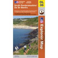 South Pembrokeshire - OS Explorer Active Map Sheet Number OL36