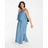 Soft Tencel Denim Layer Maxi Dress