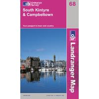 South Kintyre & Campbeltown - OS Landranger Active Map Sheet Number 68
