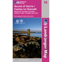 Sound of Harris - OS Landranger Active Map Sheet Number 18