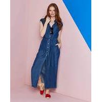 Soft Tencel Denim Maxi Shirt Dress