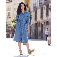 Soft Lyocel Denim Longline Shirt Dress