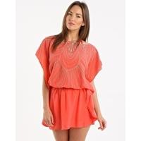 solid peach butterfly kaftan peach