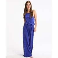 Solid Blue Ava Jumpsuit - Blue