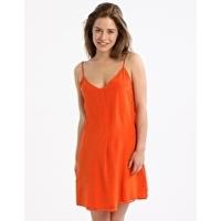 Solid Orange Papi Short Dress - Orange