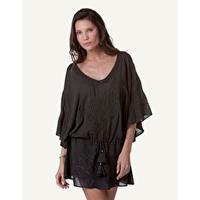 Solid Vintage Tunic - Black