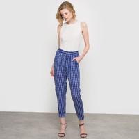 Softly Draping Ink Effect Print Trousers