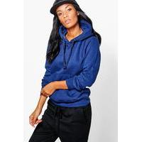 Solid Oversized Hoody - navy