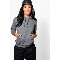 Solid Oversized Hoody - charcoal