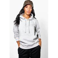 Solid Oversized Hoody - silver