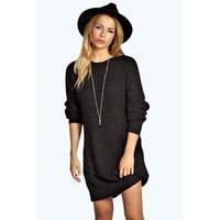 Soft Knit Jumper Dress - black