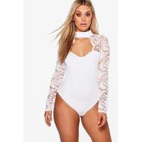 Sophie Lace Sleeve Bodysuit - white