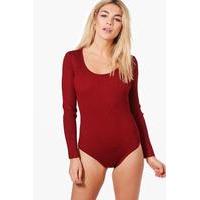 Soft Knit Bodysuit - wine