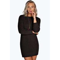 Soft Knit Jumper Dress - charcoal