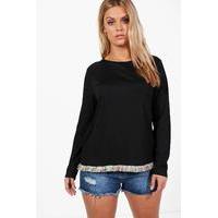 Sophie Tassle Trim Top - black