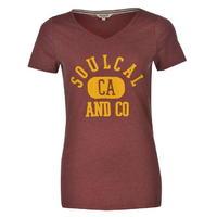 SoulCal Heritage V Neck T Shirt Ladies