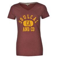 SoulCal Heritage V Neck T Shirt Ladies