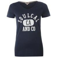 SoulCal Heritage V Neck T Shirt Ladies