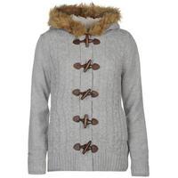 soulcal toggle lined knitted ladies hoodie