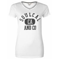 SoulCal Heritage V Neck T Shirt Ladies