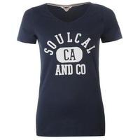 SoulCal Heritage V Neck T Shirt Ladies