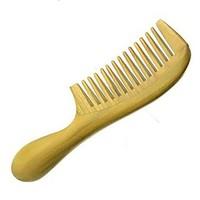 Sooth to the Touch Round Handle 18X5cm Green Sandalwood Wooden Comb Health Comb