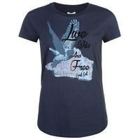 SoulCal Bird Graphic T Shirt Ladies