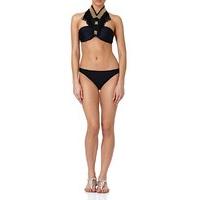 SOUL - Black Bandeau Bikini With Fringed Trim