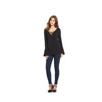 South Jersey Long Sleeved Tie Neck Top