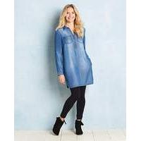 Soft Lyocel Denim Tunic with Zip Front