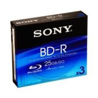 sony bd r 25gb 135min 6x 3pk jewel case