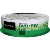 Sony DVD+RW 4, 7GB 120min 4x 25pk Spindle